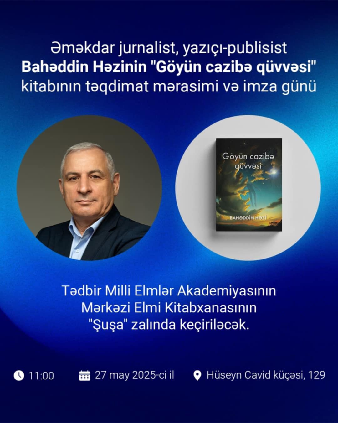 Əməkdar jurnalist təqdimat keçirəcək